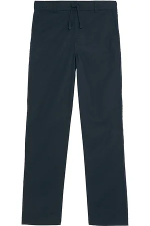 Lyle & Scott Linen Trouser Bottoms Trousers Navy