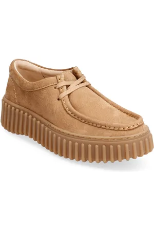 Clarks Torhill Bee D Snøresko Flade Beige