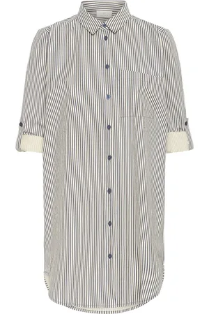 Kaffe Kanaya Striped Shirt Tunic Tops Tunics Black