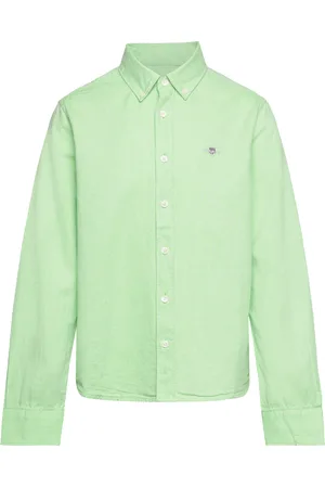 GANT Shield Oxford Bd Shirt Tops Shirts Long-sleeved Shirts Green