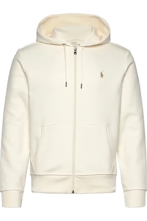 Ralph Lauren Double-Knit Full-Zip Hoodie Tops Sweatshirts & Hoodies Hoodies Cream