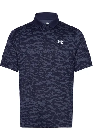 Under Armour Ua Matchplay Printed Polo Tops Polos Short-sleeved Navy