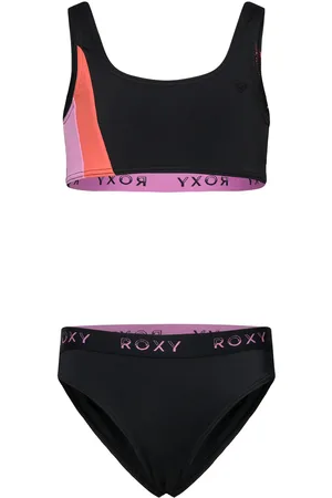 Roxy Colorblock Bralette Set Bikini Black