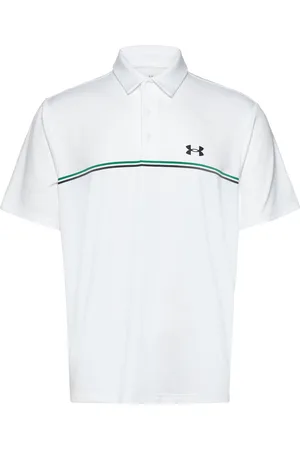 Under Armour Ua Playoff 3.0 Stripe Polo Tops Polos Short-sleeved White