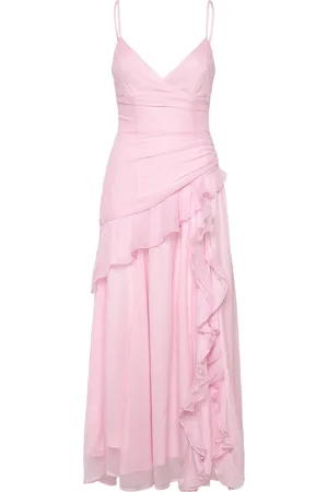 Bardot Yvanna Ruffle Maxi Dress Maxikjole Festkjole Pink