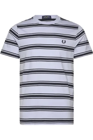 Fred Perry Fine Stripe T-Shirt Tops T-Kortærmet Skjorte Blue
