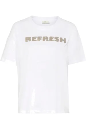 Kaffe Kalunda T-Shirt Tops T-shirts & Tops Short-sleeved White
