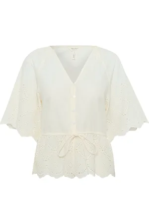 Part Two Rosaliepw Bl Tops Blouses Short-sleeved Cream