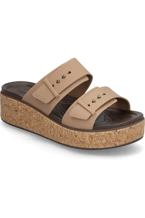 Crocs Brooklyn Cork Buckle Shoes Sandals Flat Sandals Multi/patterned