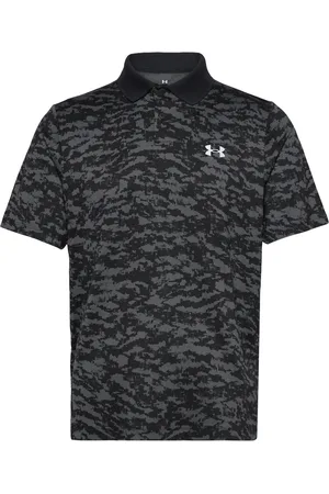 Under Armour Ua Matchplay Printed Polo Tops Polos Short-sleeved Black