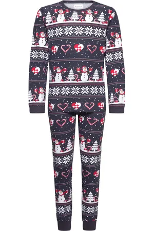 Christmas Sweats Christmas Heart Pajamas Navy Kids Pyjamassæt Navy