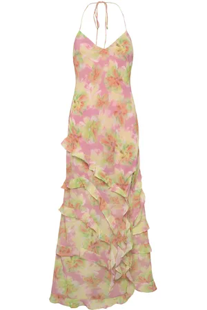 Bardot Cantara Printed Maxi Dress Maxikjole Festkjole Pink