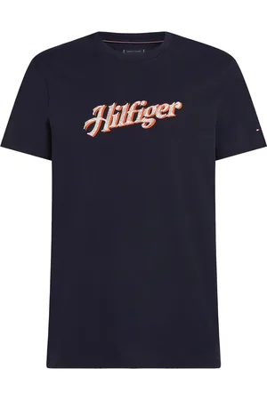 Tommy Hilfiger Hilfiger Summer Script Tee Tops T-Kortærmet Skjorte Black