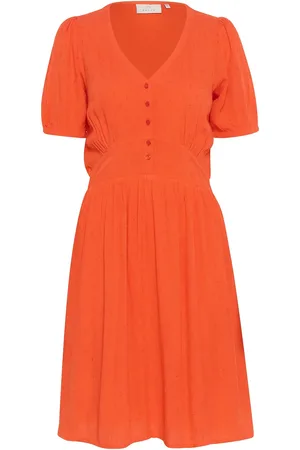 Kaffe Karonna Dress Knælang Kjole Orange