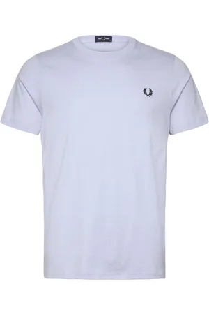 Fred Perry Crew Neck T-Shirt Tops T-Kortærmet Skjorte Blue