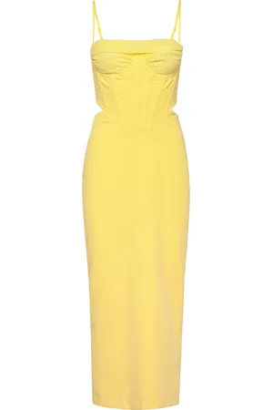 Bardot Martini Midi Dress Knælang Kjole Yellow