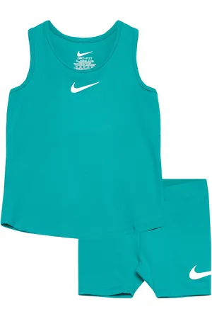 Nike Ks-Knit Short Set Sport Sets With Short-sleeved T-shirt Green