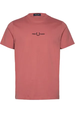 Fred Perry Embroidered T-Shirt Tops T-Kortærmet Skjorte Coral