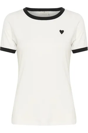 Kaffe Kalilian T-Shirt Tops T-shirts & Tops Short-sleeved Cream