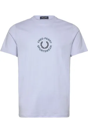 Fred Perry Sportswear Graphic Tee Tops T-Kortærmet Skjorte Blue