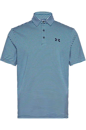 Under Armour Ua Playoff 3.0 Stripe Polo Tops Polos Short-sleeved Blue