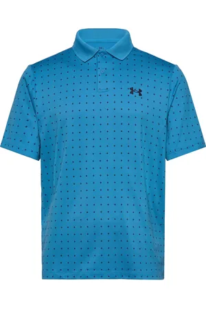 Under Armour Ua Matchplay Printed Polo Tops Polos Short-sleeved Blue