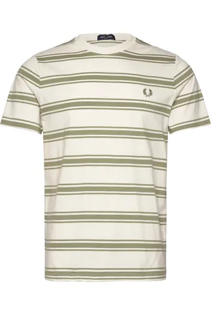 Fred Perry Fine Stripe T-Shirt Tops T-Kortærmet Skjorte Green
