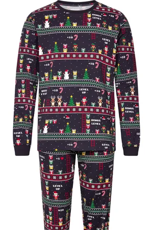 Christmas Sweats Vintage Gaming Pyjamas Pyjamas Nattøj Navy