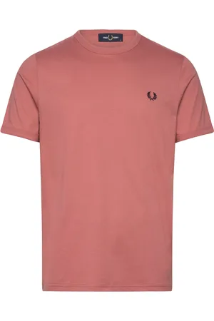 Fred Perry Ringer T-Shirt Tops T-Kortærmet Skjorte Coral