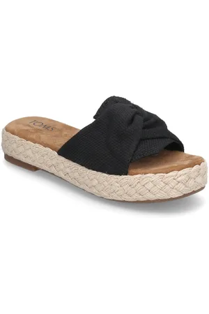TOMS Abby Slide Shoes Sandals Flat Sandals Black