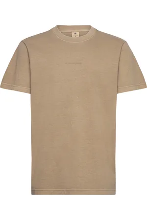 G-Star Overdyed Center Chest Loose R T Tops T-Kortærmet Skjorte Beige