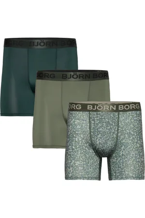 Björn Borg Sports Microfiber Boxer 3P Sport Sport Clothing Sport Underwear Sport Boxers Green