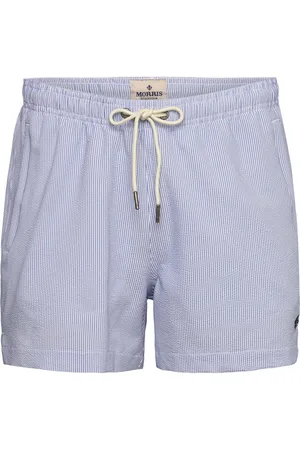 Morris Seersucker Bathing Trunks Badeshorts Blue