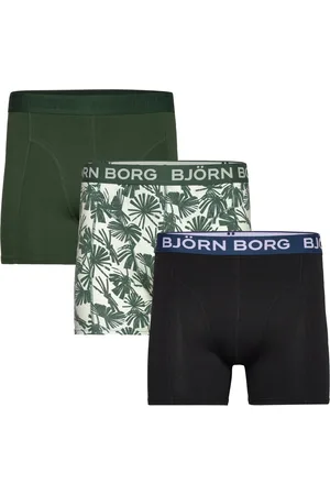 Björn Borg Cotton Stretch Boxer 3P Boxershorts Green