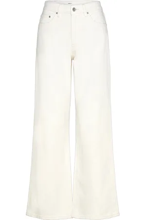 Gina Tricot Perfect Wide Jeans Bottoms Jeans Wide White
