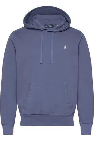 Ralph Lauren Loopback Fleece Hoodie Tops Sweatshirts & Hoodies Hoodies Blue