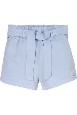Tommy Hilfiger Linen Pull On Short Bottoms Shorts Blue