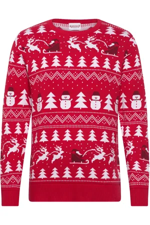 Christmas Sweats The Stylish Christmas Sweater Red Tops Knitwear Round Necks Red