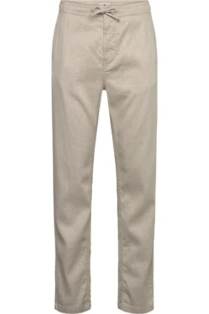 Morris Fenix Linen Trouser Designers Trousers Linen Trousers Beige