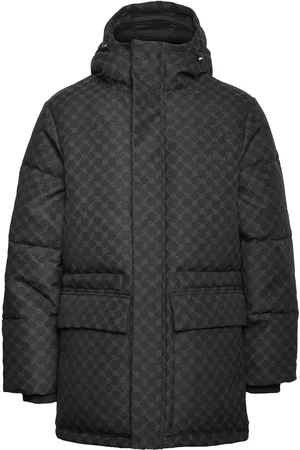 Daily paper Oba Cotton Monogram Puffer Foret Jakke Black