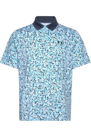 Under Armour Ua Matchplay Printed Polo Tops Polos Short-sleeved Blue