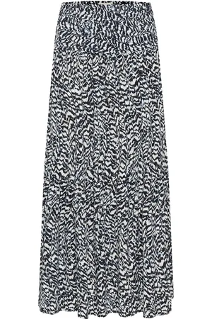 Kaffe Kamaxi Smock Skirt Lang Nederdel Navy