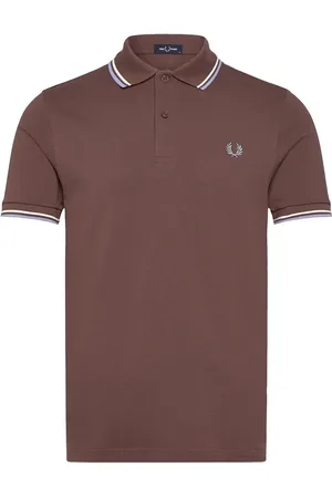 Fred Perry Twin Tipped Fp Shirt Tops Polos Short-sleeved Brown