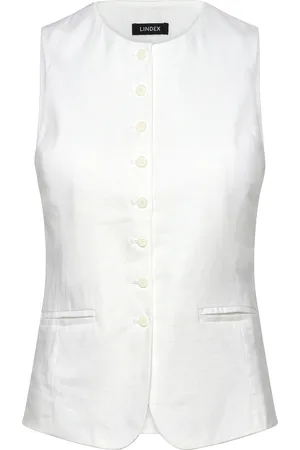Lindex Vest Aina Blazers Sleeveless Blazers White
