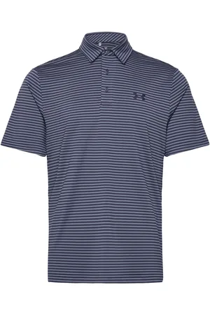 Under Armour Ua Playoff 3.0 Stripe Polo Tops Polos Short-sleeved Blue