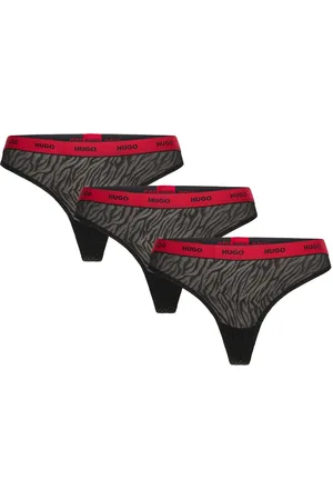 HUGO BOSS Triplet Thong Lace G-streng Undertøj Black