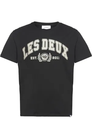Les Deux University T-Shirt Tops T-Kortærmet Skjorte Black
