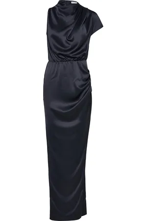 Ahlvar Gallery Iris Satin Dress Maxikjole Festkjole Navy