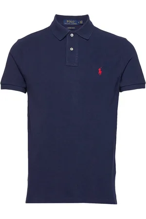 Ralph Lauren Basic Mesh-Ssl-Knt Designers Polos Short-sleeved Navy