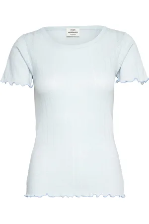 Mads Norgaard Pointella Trixy Tee Tops T-shirts & Tops Short-sleeved Blue